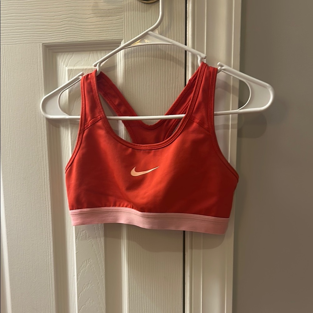 Nike Vibrant Orange and Melon Sports Bra